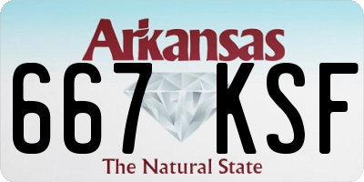 AR license plate 667KSF