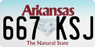 AR license plate 667KSJ