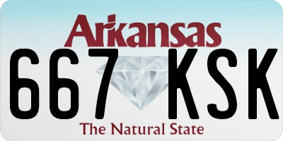 AR license plate 667KSK
