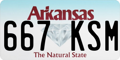 AR license plate 667KSM