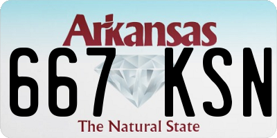 AR license plate 667KSN