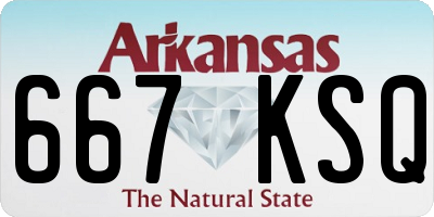 AR license plate 667KSQ