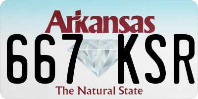 AR license plate 667KSR
