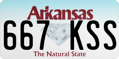 AR license plate 667KSS
