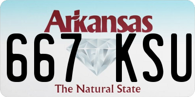 AR license plate 667KSU