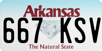 AR license plate 667KSV