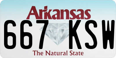 AR license plate 667KSW
