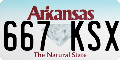 AR license plate 667KSX