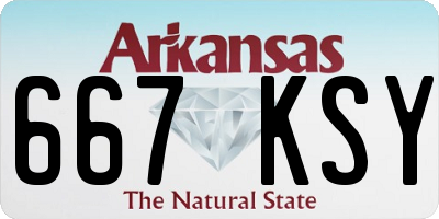 AR license plate 667KSY