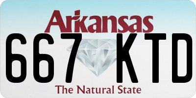 AR license plate 667KTD