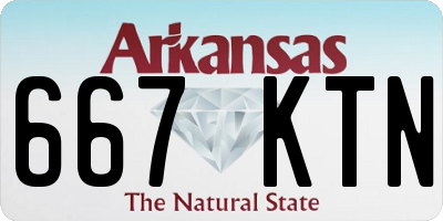 AR license plate 667KTN