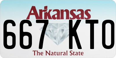 AR license plate 667KTO
