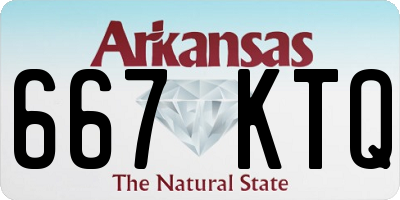 AR license plate 667KTQ