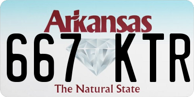 AR license plate 667KTR