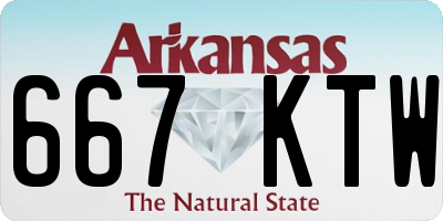 AR license plate 667KTW