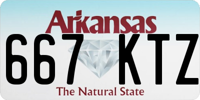 AR license plate 667KTZ