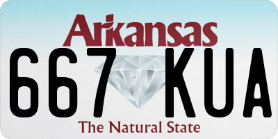 AR license plate 667KUA
