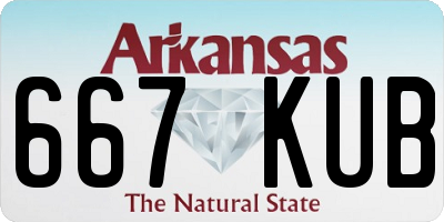 AR license plate 667KUB