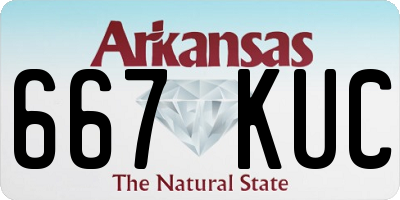 AR license plate 667KUC