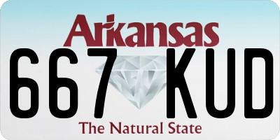AR license plate 667KUD