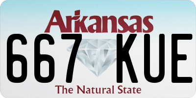 AR license plate 667KUE