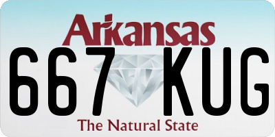 AR license plate 667KUG