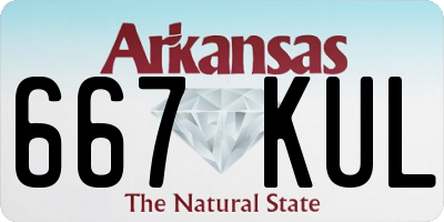 AR license plate 667KUL