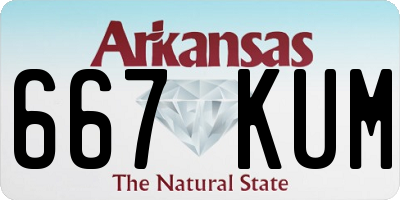 AR license plate 667KUM