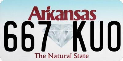 AR license plate 667KUO