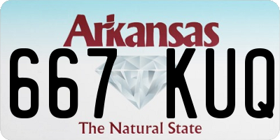 AR license plate 667KUQ