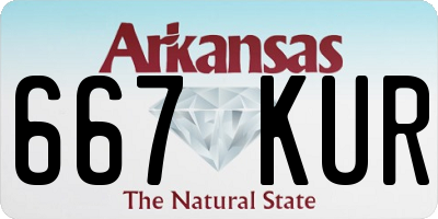 AR license plate 667KUR