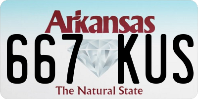 AR license plate 667KUS