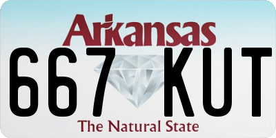 AR license plate 667KUT