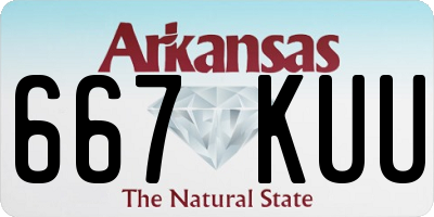 AR license plate 667KUU