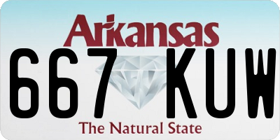 AR license plate 667KUW