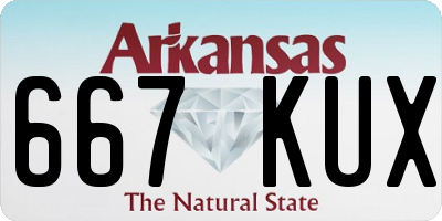 AR license plate 667KUX