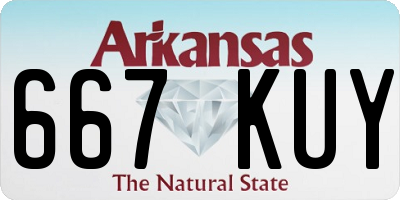 AR license plate 667KUY