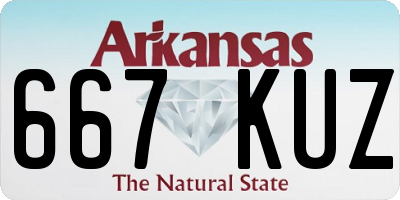 AR license plate 667KUZ