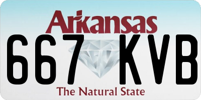 AR license plate 667KVB