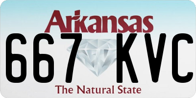 AR license plate 667KVC