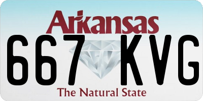 AR license plate 667KVG