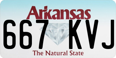 AR license plate 667KVJ