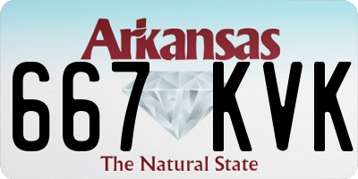 AR license plate 667KVK