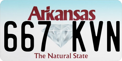 AR license plate 667KVN