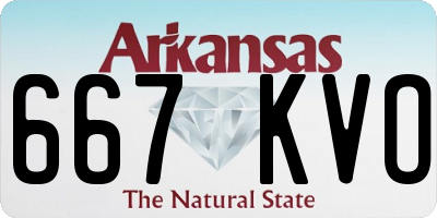 AR license plate 667KVO