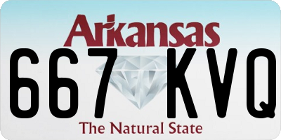 AR license plate 667KVQ