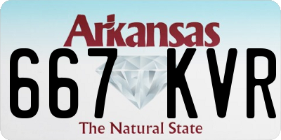 AR license plate 667KVR