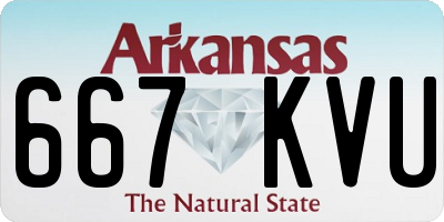 AR license plate 667KVU