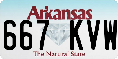 AR license plate 667KVW