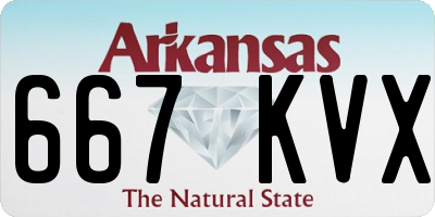 AR license plate 667KVX